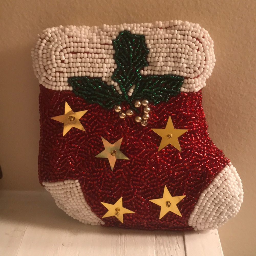 Christmas stocking change purse